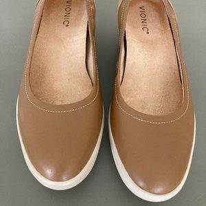 Vionic Jacey Slip on Wedge-Toffee-7.5